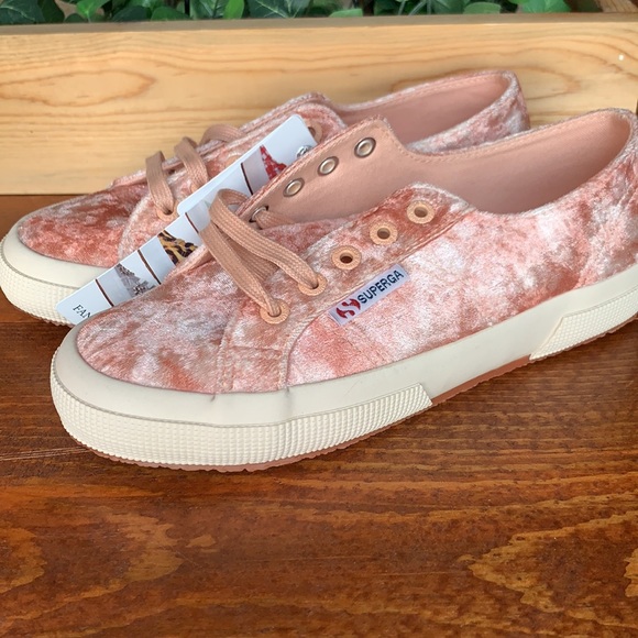 Superga Tie Dye Pink/Peach Velvet Sneakers Brand New in Box - Picture 16 of 16